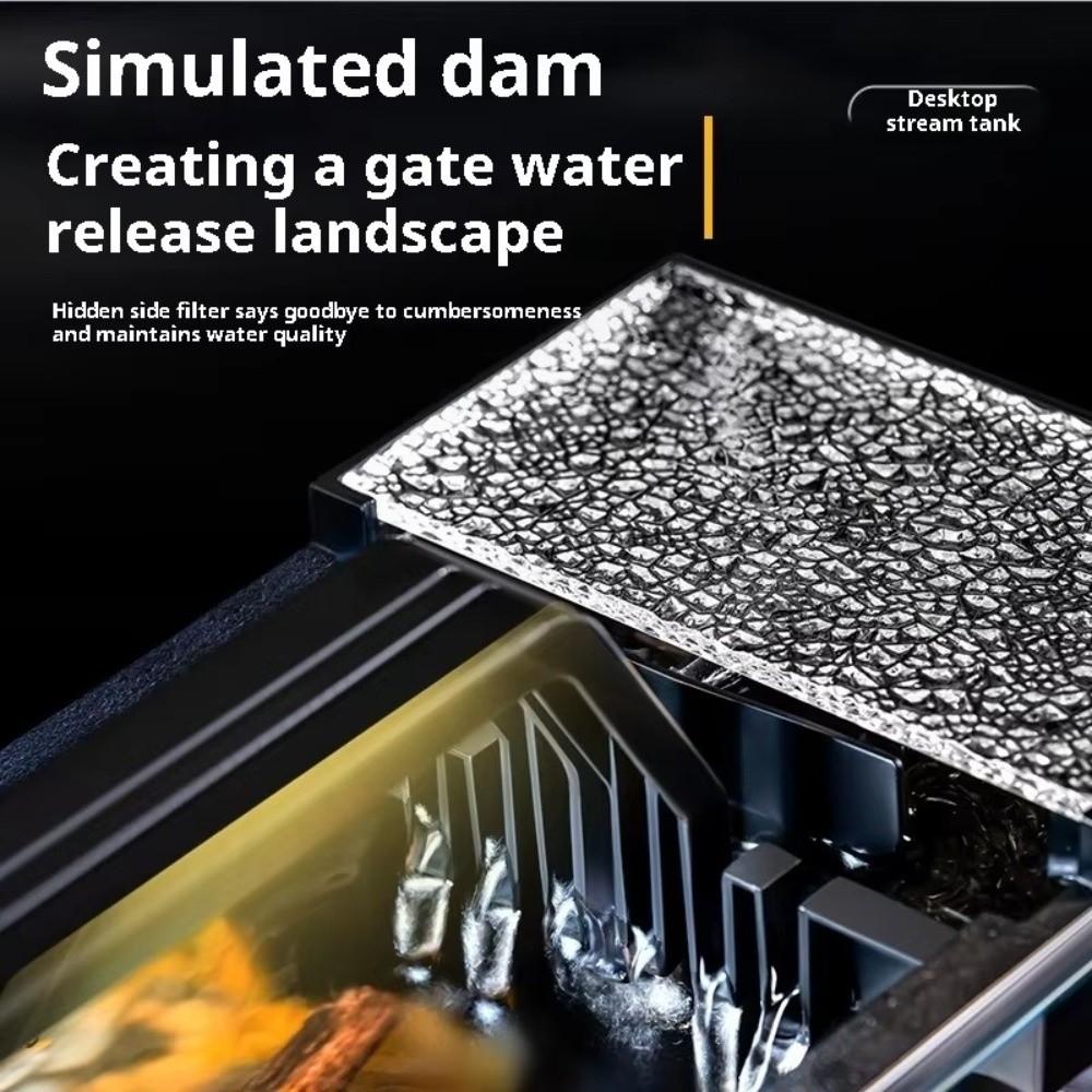 Heating Pad Integrated Fish Tank Transparent Desktop Fish Tank Ecological Fish Tank  Home Desktop