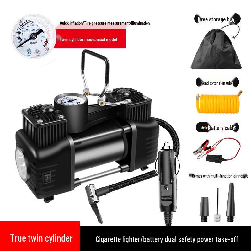 High-Power Dual Cylinder Portable Electric Car Tire Inflator