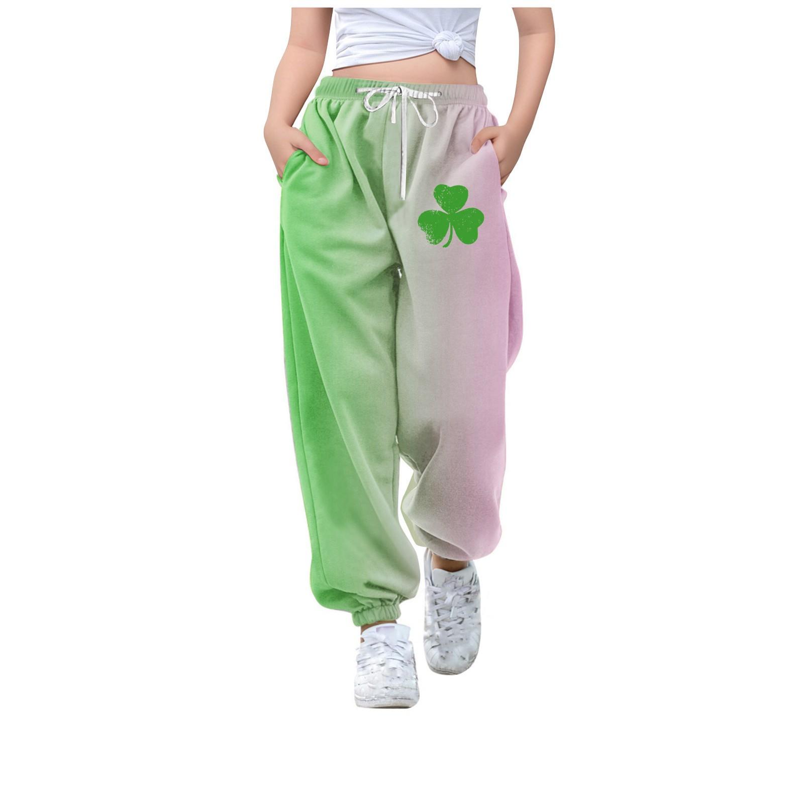 

Детский спортивный ул.. Повседневные спортивные штаны с принтом «День святого Патрика» и карманом-шнурком 160