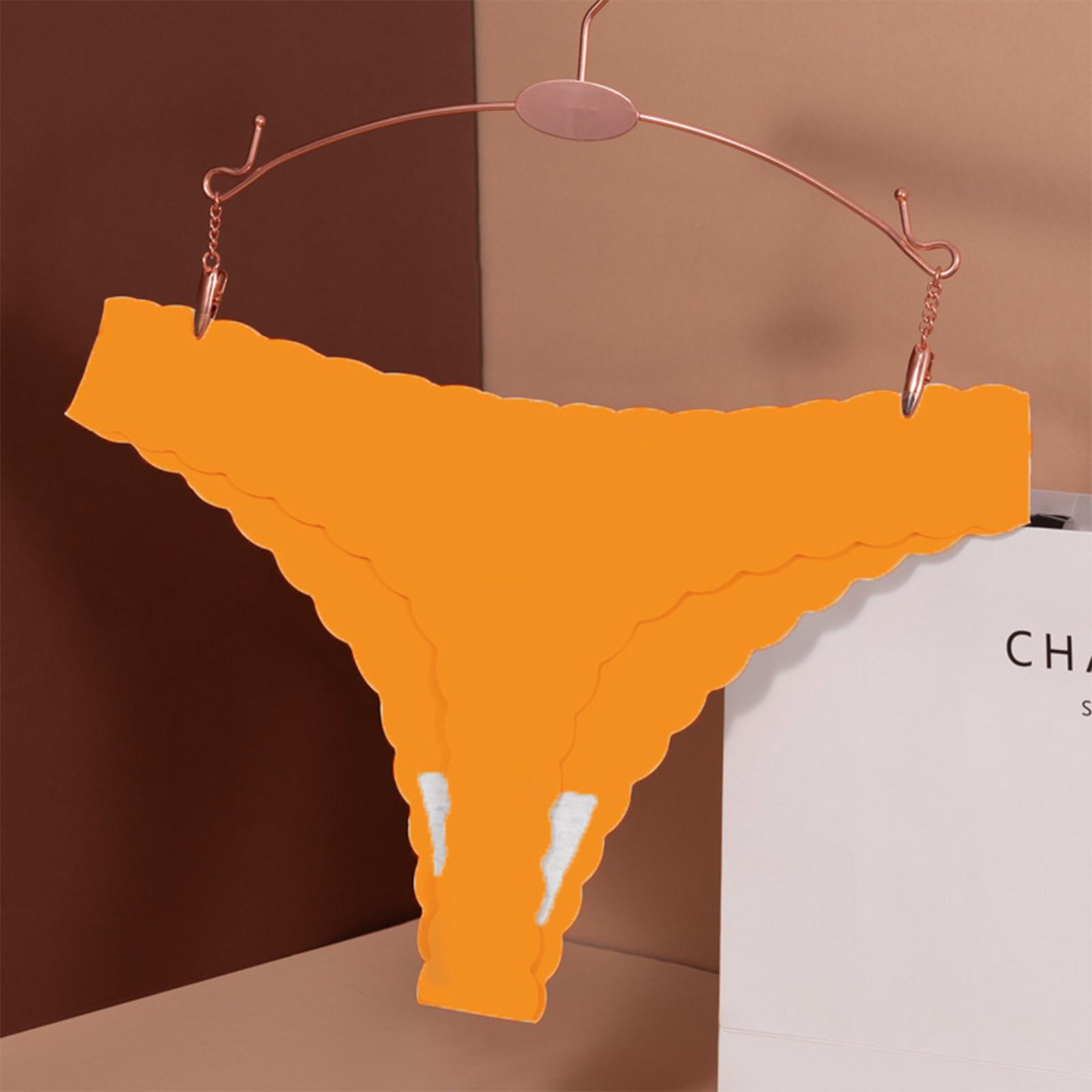 

Женское бесшовное нижнее белье, Женское сексуальное нижнее белье из ледяного шелка с низкой посадкой S оранжевый