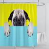 Cat dog funny Cartoon Creative Personality shower curtains Cute 3D Printed pvc fabric with hooks waterproof bathroom decoration