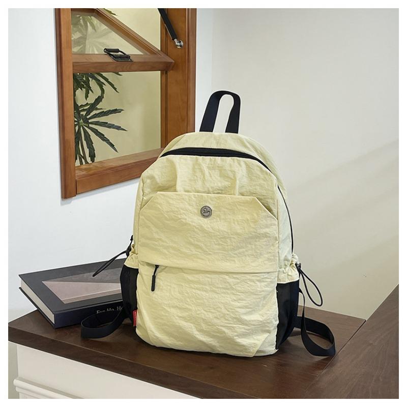 Leisure travel backpack niche trend women summer solid color new student class backpack