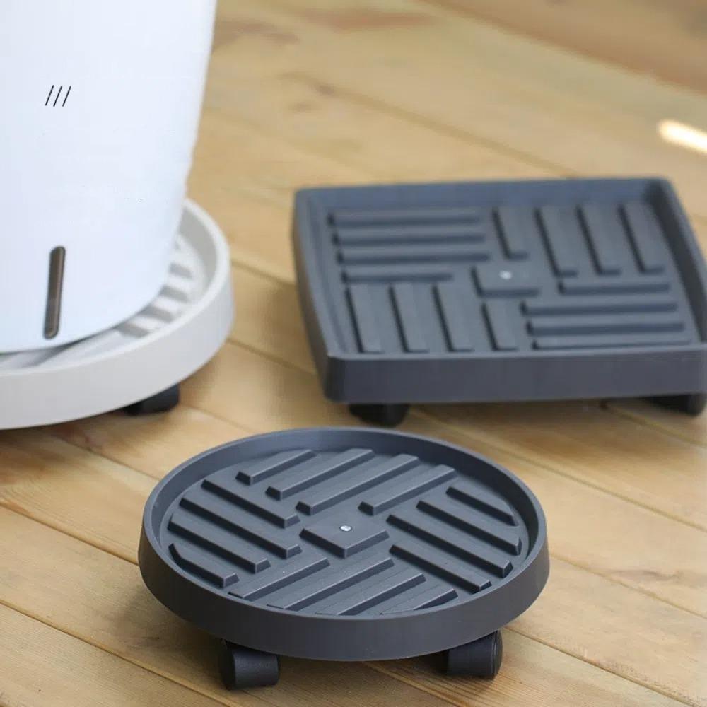 Mobile Flower Pot Stand Trays Plastic Bonsai Plants Trays New Plant Pot Tray  Gardening
