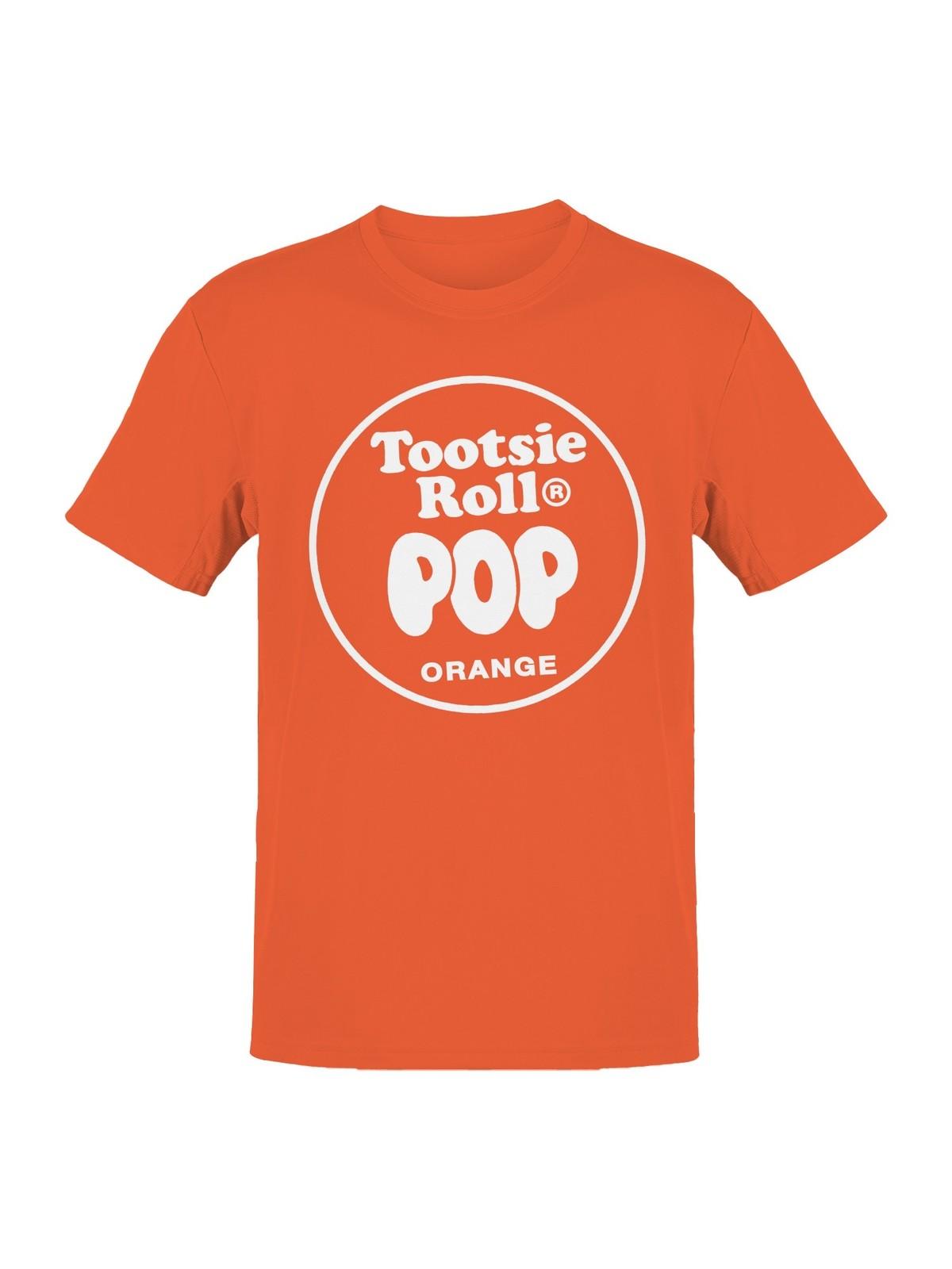 Officially Licensed Tootsie Roll Tootsie Roll Pop Orange Mens T-shirt XXXXL