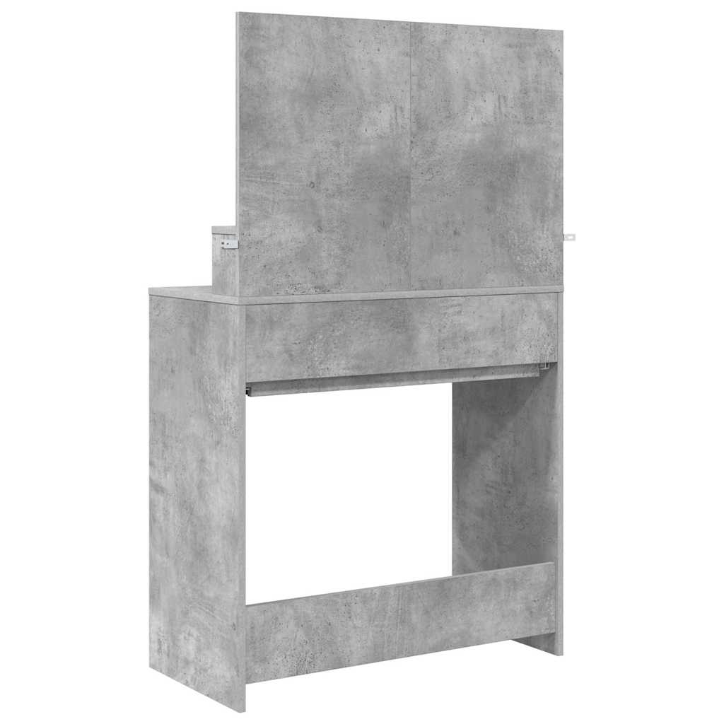 Bedroom Dressing Table Concrete Grey 80 x 39.6 x 135 cm