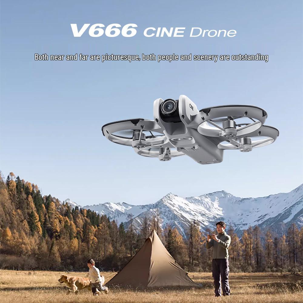 Drone V666 avec écran: 8K HD, Sans balais, Évitement d'obstacles, Photographie aérienne, Jouet télécommandé.