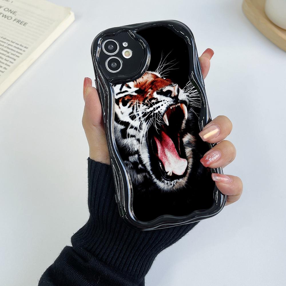 LZ30 Tiger Lion Cat Clear Soft Wave Phone Cases for Xiaomi 11 Lite Redmi Note 13 12 8 Pro 9 12C A3 Infinix Smart 8 Tecno Protection Back Cover