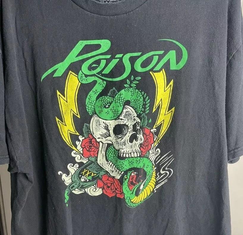 Poison Band Vintage 90 s Black Unisex Cotton Unisex Tshirt For Men Women Unisex T-Shirt XXXXL