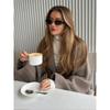 Women Elegant Solid  Long Sleeves Knitted Cardigan V-neck Single Breasted with Pocket Autumn Female Commute Sweater Outwear