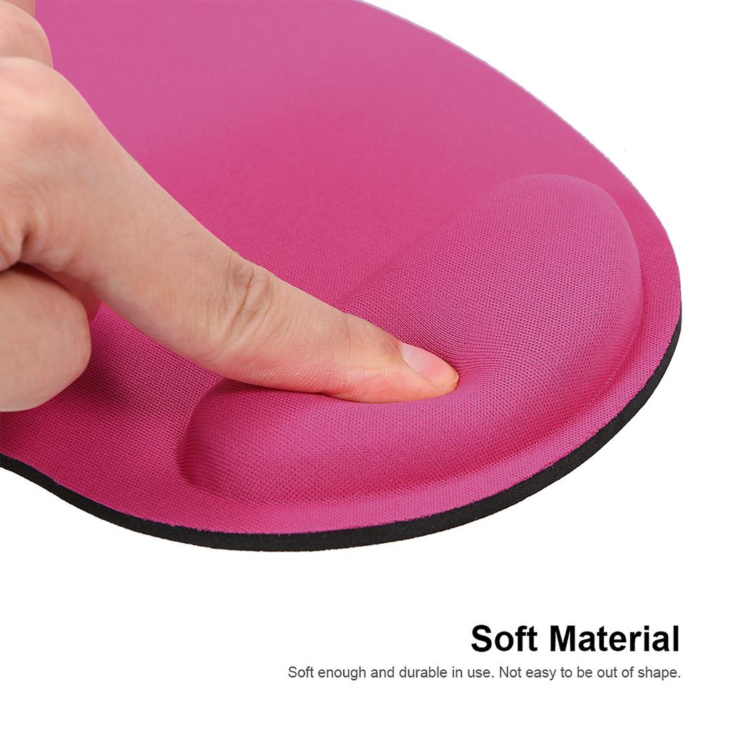 Mouse Pad Comfortable Mouse Mat with Wrist Rest Support for PC Laptop(Red)