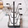 Anti-slip Bottom 6 Glass Cups Stand Holder Stainless Steel Bottle Drainer Stand  Bar