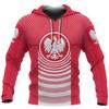 Polnische Flagge Emblem Harajuku Bedruckt Retro Mode Herren und Damen Sport Outdoor Freizeit Täglich Locker Bequem Hoodie
