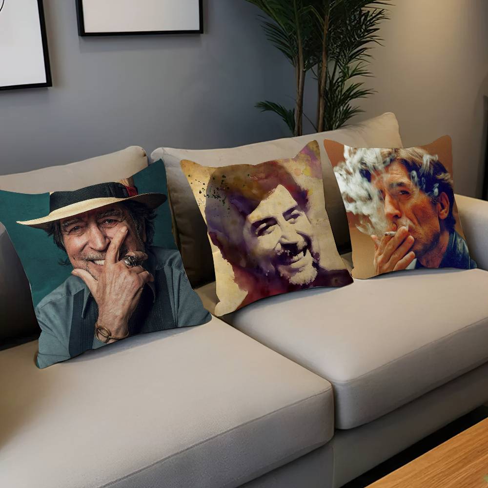 Spanish Musician Joaquin Sabina Office Cushion Pillowcase Car Cushion Cover45X45Cm Lumbar Pillowcase Sofa Pillowcover
