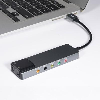 Εξωτερική κάρτα ήχου USB για Windows 8/7/XP Είσοδος οπτικής SPDIF Πολυλειτουργικός προσαρμογέας κάρτας ήχου για υπολογιστή Εγγραφή ενισχυτή φορητού υπολογιστή