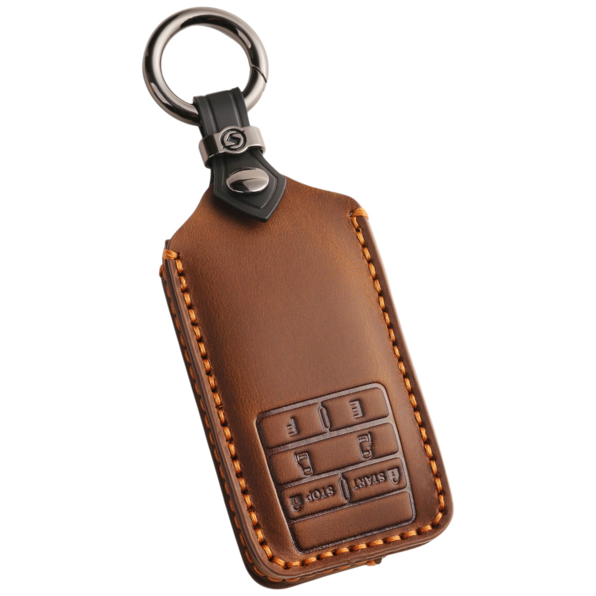 

Кожаный Стартер Двигателя Умный Ключ Интегрированный Стартер Двигателя Защитный Совместим с Toyota 80 80 Совместимый Дизайн smasolНастоящий Чехол, Обложка, коричневый