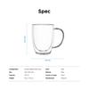 Mug Heat Resistant Glass Pair Cup Set Double Layered Heat Retention Cold Insulation Waterproof Stylish Coffee Cup Tea Cup DOUBLE WALLED GLASS CUPS