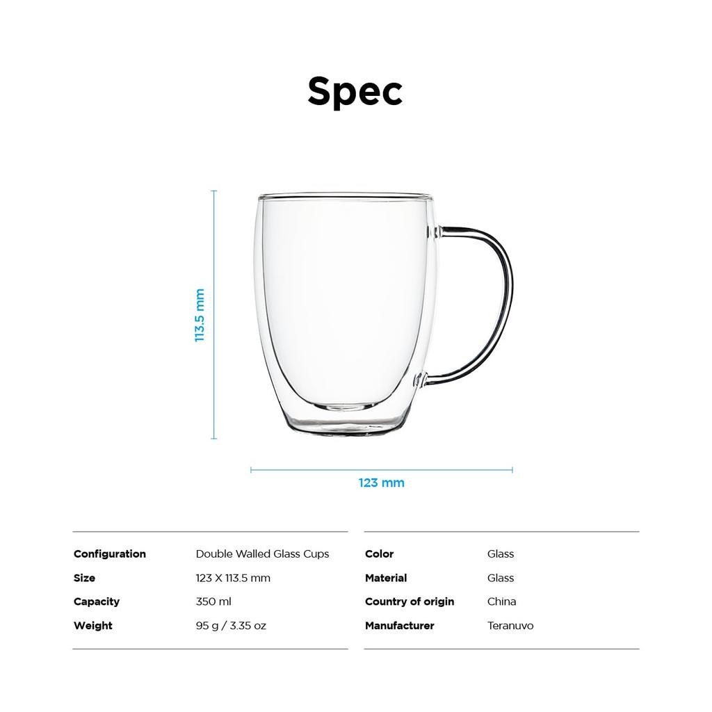 Mug Heat Resistant Glass Pair Cup Set Double Layered Heat Retention Cold Insulation Waterproof Stylish Coffee Cup Tea Cup DOUBLE WALLED GLASS CUPS