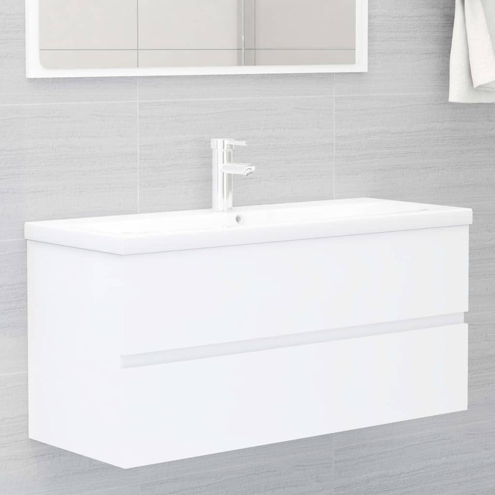 Armoire d'évier avec lavabo intégré  bois d'ingénierie