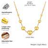 Stainless Steel Necklaces for Women Girls Rolo Chain Fashion Beaded Necklace 18K Gold Color Jewelry Gift