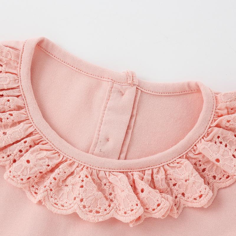 Malwee Summer Cotton Princess Dress - Solid Color, Short-Sleeved for Girls