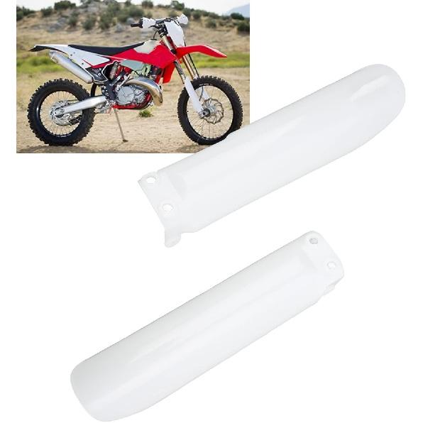 Acouto Motocross Front Fork Guard Covers for CR125 CR250 CE500 CRF450 CRF 250 Motocycle Fork Guard Protector White Front Shock Guard Cover