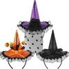 Witch Hat Headband for Adult Cosplay Party Costume Novelty Wizard Cap Hairband Holiday Masked Ball Headgear Accessories