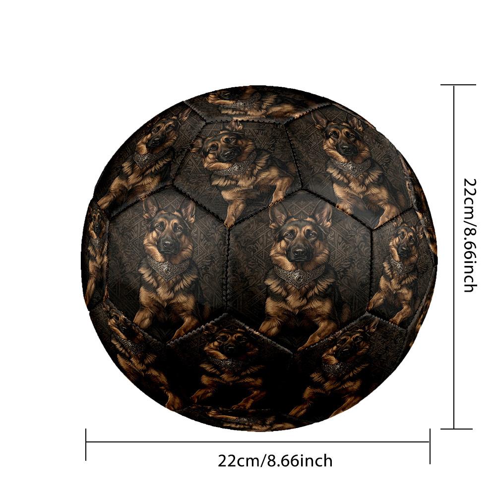 1pc Regal Canine Majesty Theme Soccer Ball Football, Size 5, Lightweight PVC, Outdoor Training Soccer Ball,Gift c6576