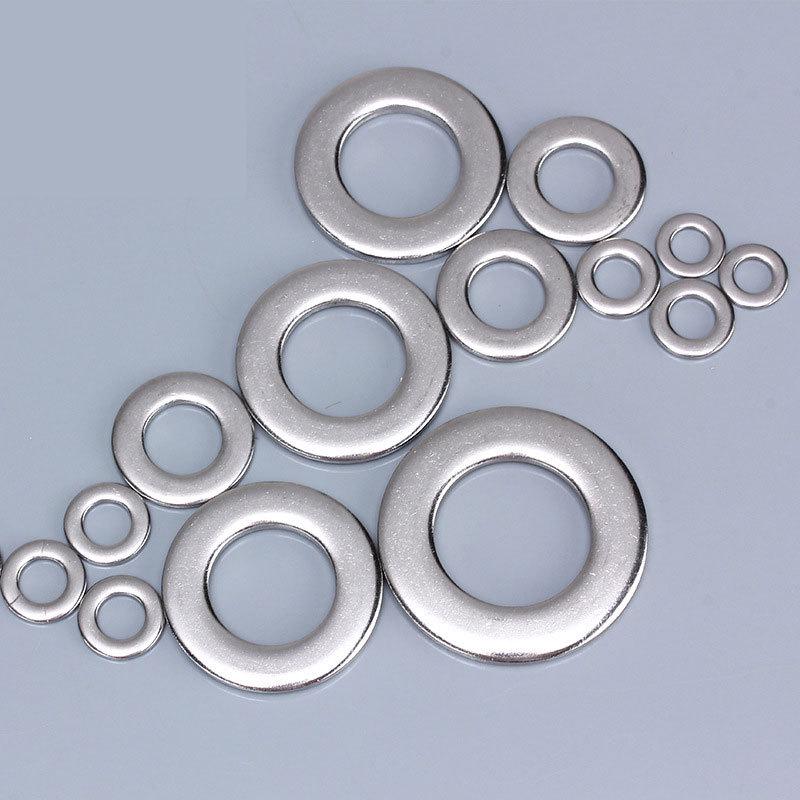 304 Stainless Steel Flat Washers Set (360 pcs, M2-M10)