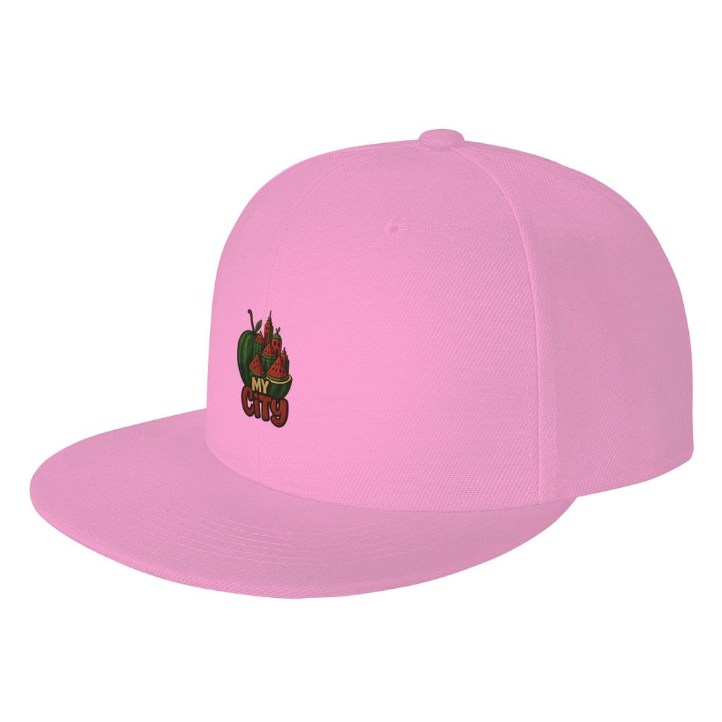 Fashion My City Watermelon Flat Brim Sun Hat  Exquisite CraftsUnisexship Visor Hat