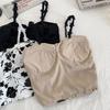 Padded Bra Elastic Camis Underwear Floral Print Corset Vest Women Tank Tops  Sleeveless Blouse