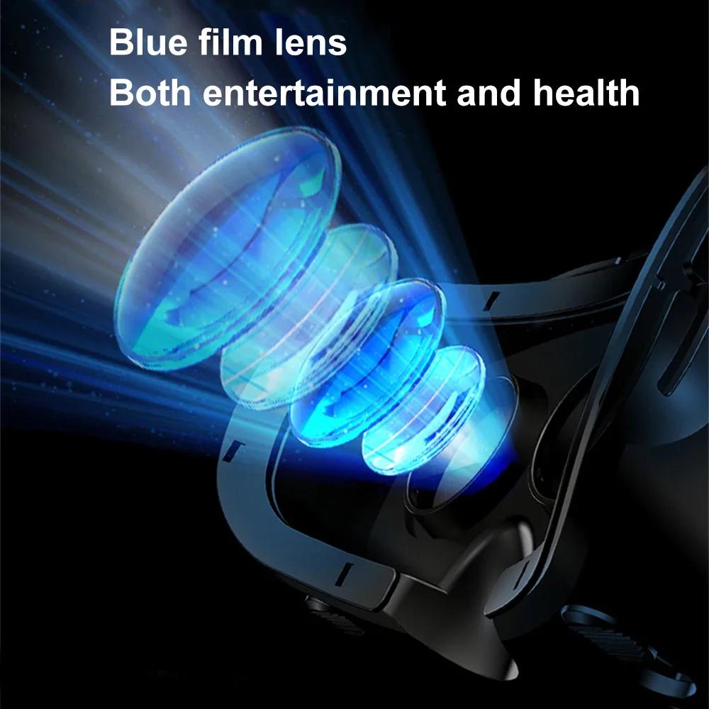 VR Virtual Reality 3D Smart Glasses Stereo Helmet Headset With Remote Controller For IOS Android Smartphones Virtual World 7"