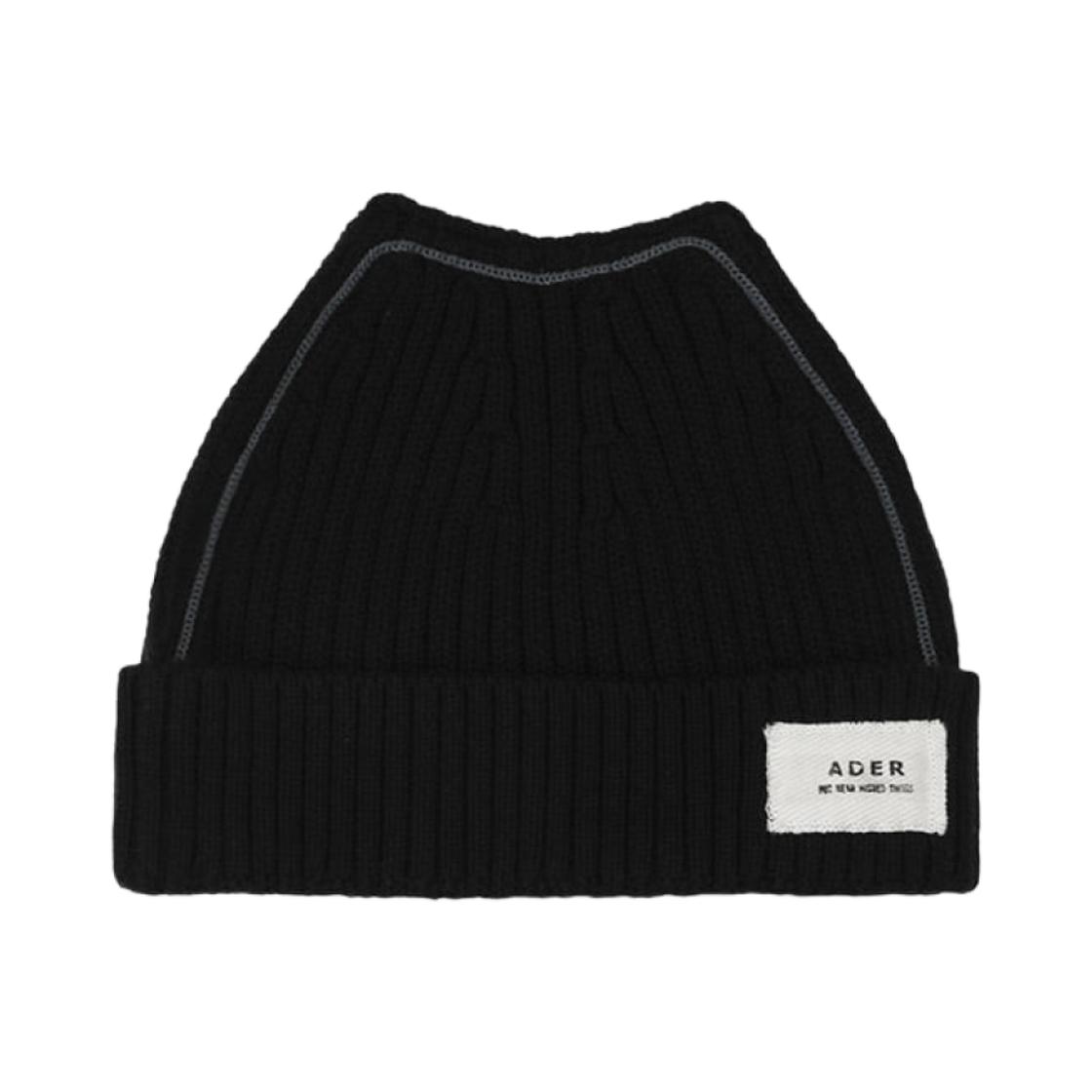 ADERERROR Bella Beanie Noir ONE SIZE