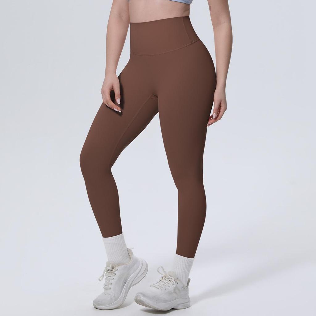 High-Waisted Peach-Lift Anti-Curl Yoga Pants - Skin-Friendly Nylon Tight-Fit Sportswear