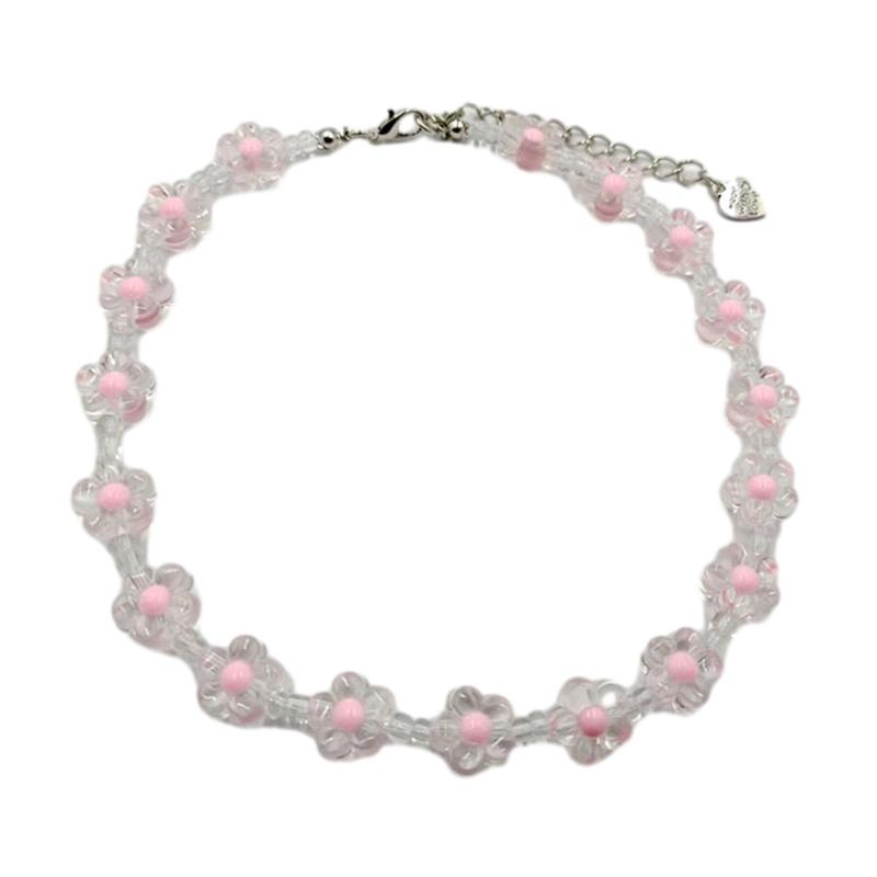 

Акрилова Квіткова Підвіска Намисто Бохо Прозорі Рисові Бусини Ланцюжок на Шию Модний Чокер Намиста для Жінок Ювелірний Подарунок 1