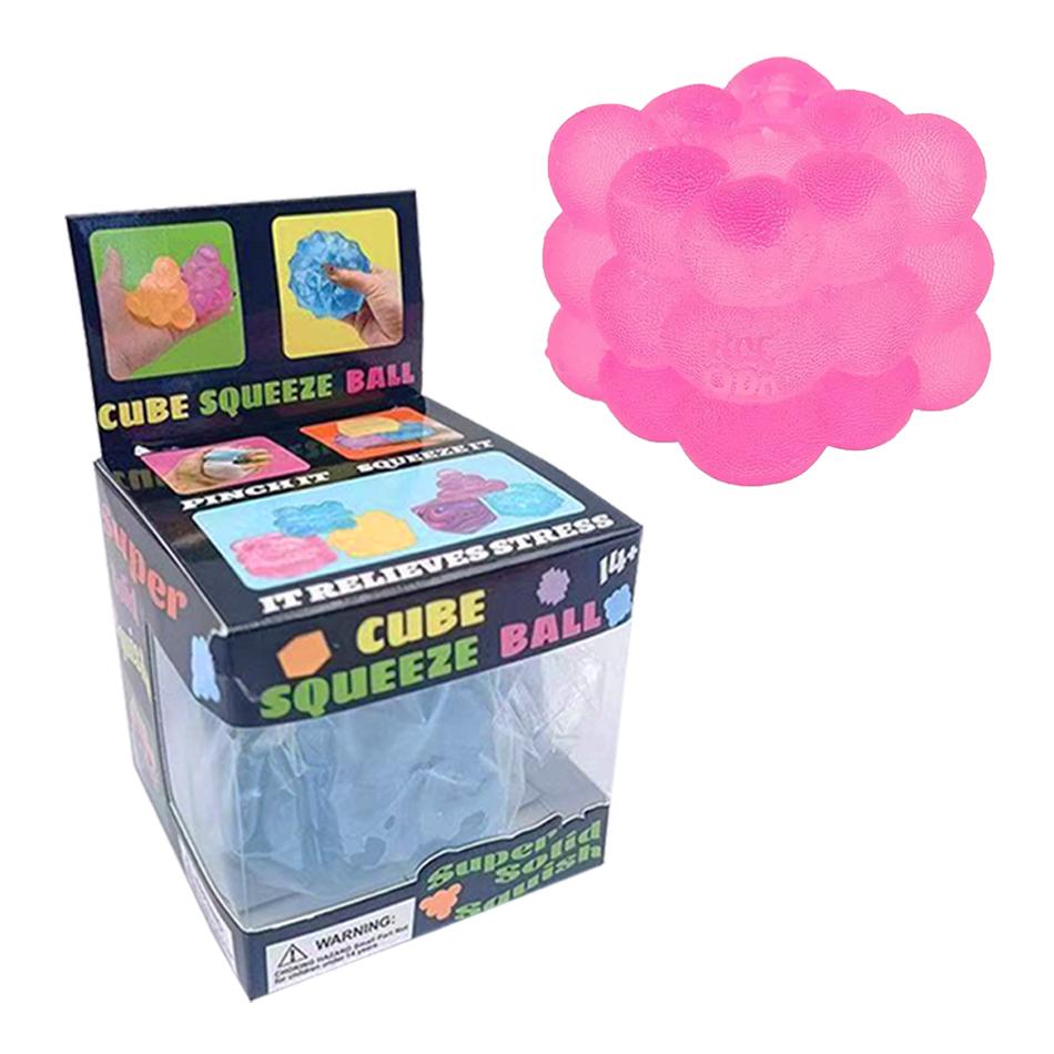 Colorful New three-dimensional candy kneading music adult kids Stress Relief Squeeze sensory Toys Decompression Simulation Cube