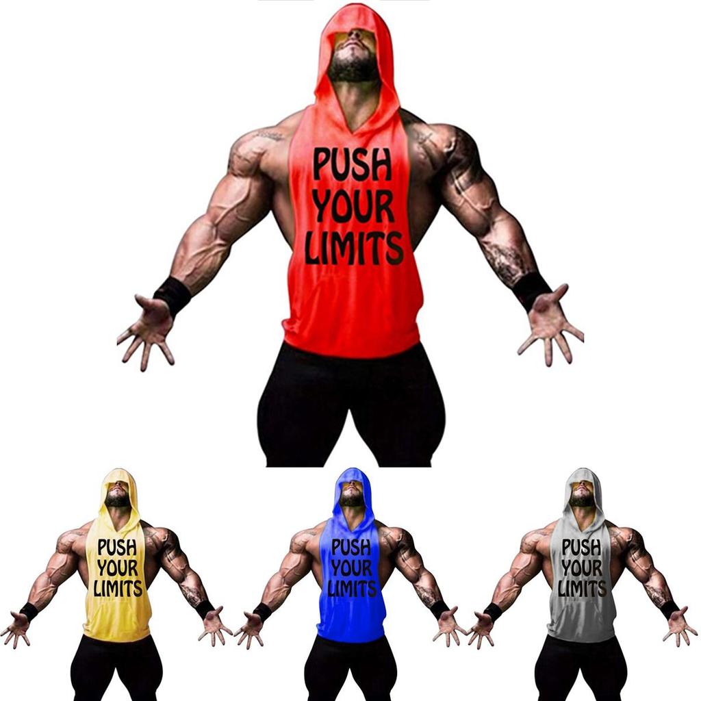 Hot Men Gym Clothing Bodybuilding Stringer Hoodie Tank Top With Premium Quality Material For Muscle Definition