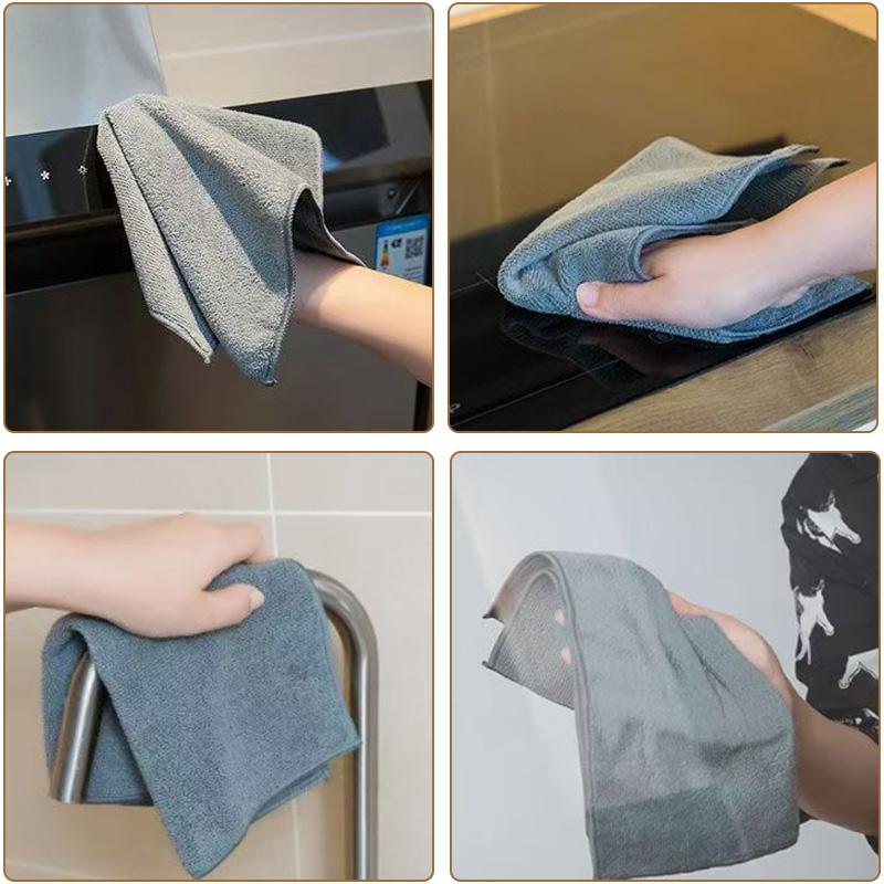 4/6/12 STK Mikrofaser-Reinigungstuch Saugfähiges Handtuch zum Waschen von Autos, Hausarbeiten, sauberen Küchenputzlappen, sauberen Haushaltswerkzeugen