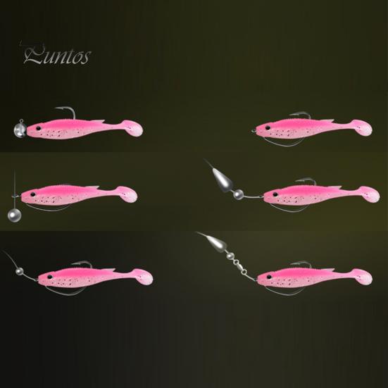 3 buc 7,5 cm/2,6 g momeală moale de pescuit cu coadă cu sclipici, realistă, bionică, colorată, silicon, momeală artificială, apă dulce, pescuit la apă sărată