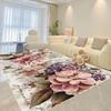 Living Room Decoration Flower Carpets Modern Home Light Luxury Rug Parlour Sofa Side Soft Floor Mat Bedroom Bedside Large Carpet