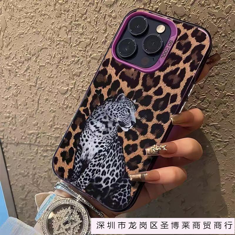 The new leopard print is suitable for iphone16 mobile phone case Apple 15promax/14 personality 13pro12 Europe and America 11xr.