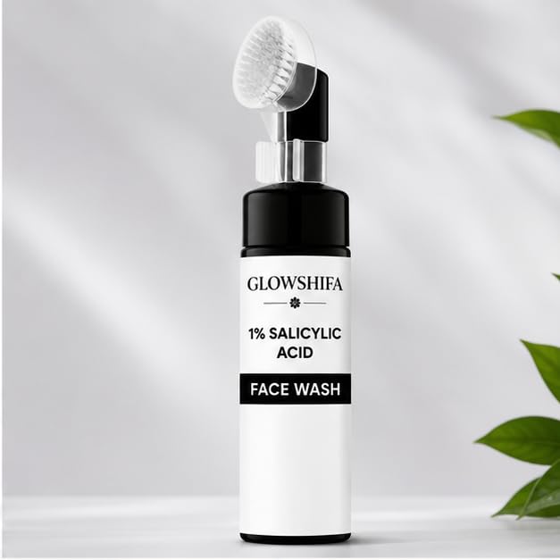 GLOWSHIFA Face Wash, Deep Cleansing & Oil Control, with Natural Green Tea Extract, for All Skin Types, 150 Ml (1% Salicylic Acid Facewash)