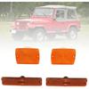 4PC Side Marker Light and Turn Light Housings 56001378 Turn Sidemarker Lamps Replacement for YJ (Yellow)