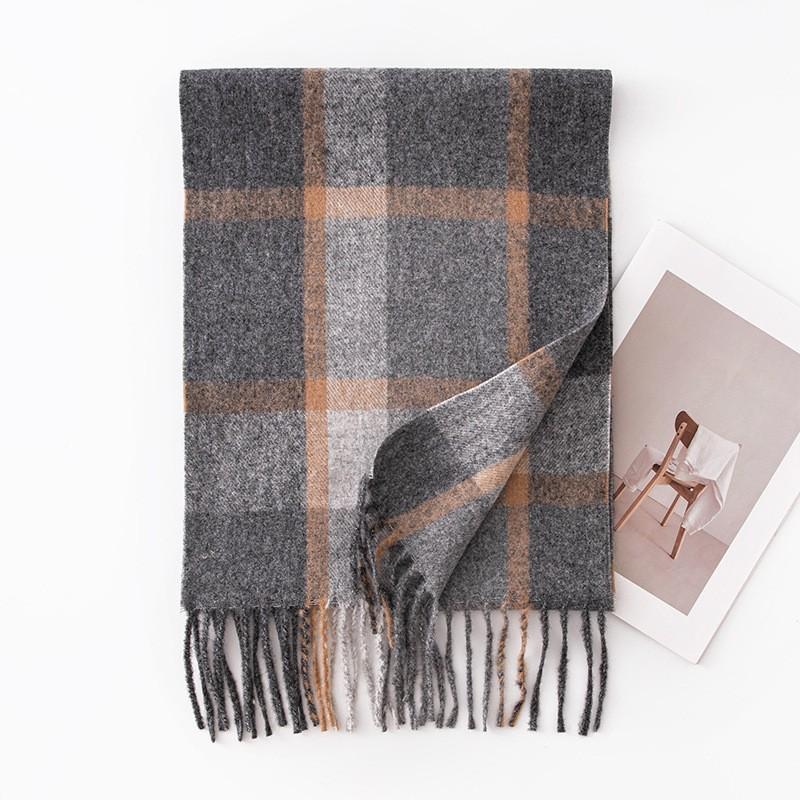 Autumn and Winter Classic British Imitation Cashmere Scarf Winter Plaid Warm Tassel Scarf Couple High End Atmosphere Scarf