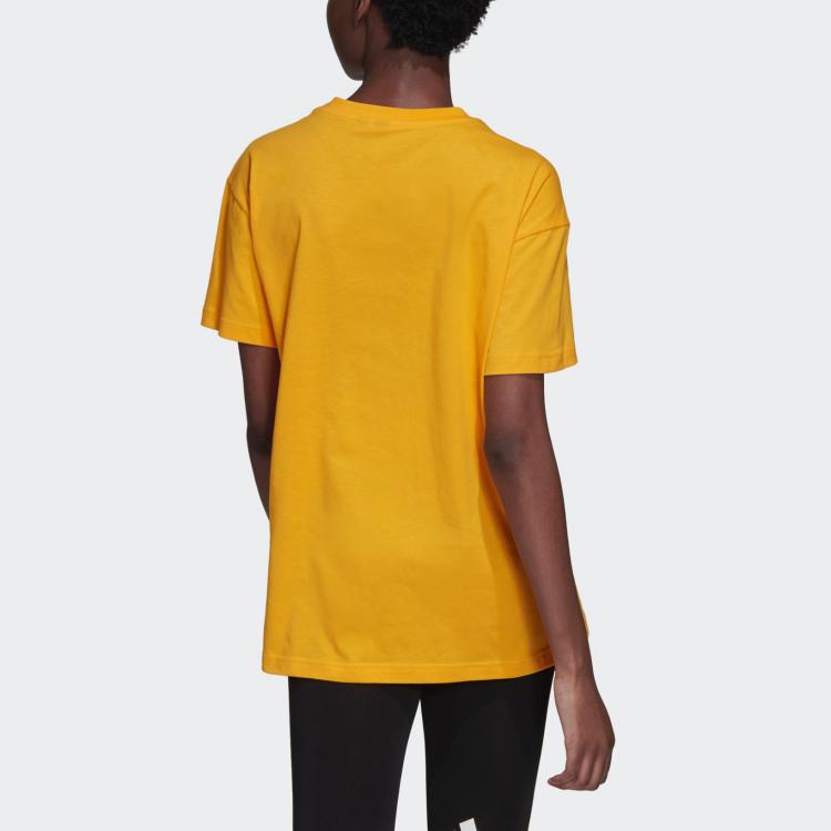 Adidas Performance Athletics Pack Graphic Round Neck Cotton Soft Short Sleeve T-Shirt Women T-Shirts Active-Gold ED6185