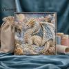 Set Creativo Drago Fantasy Kit Poke Art su Tessuto, Progetto Decorazione Stanza Tema Mitico 3D, Kit Creativo Senza Cuciture per Adulti, Decorazione Casa Fatta a Mano Stress