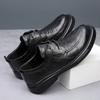 2025 spring new men's shoes leather thick-soled breathable soft-soled business casual shoes trendy versatile formal leather shoes men