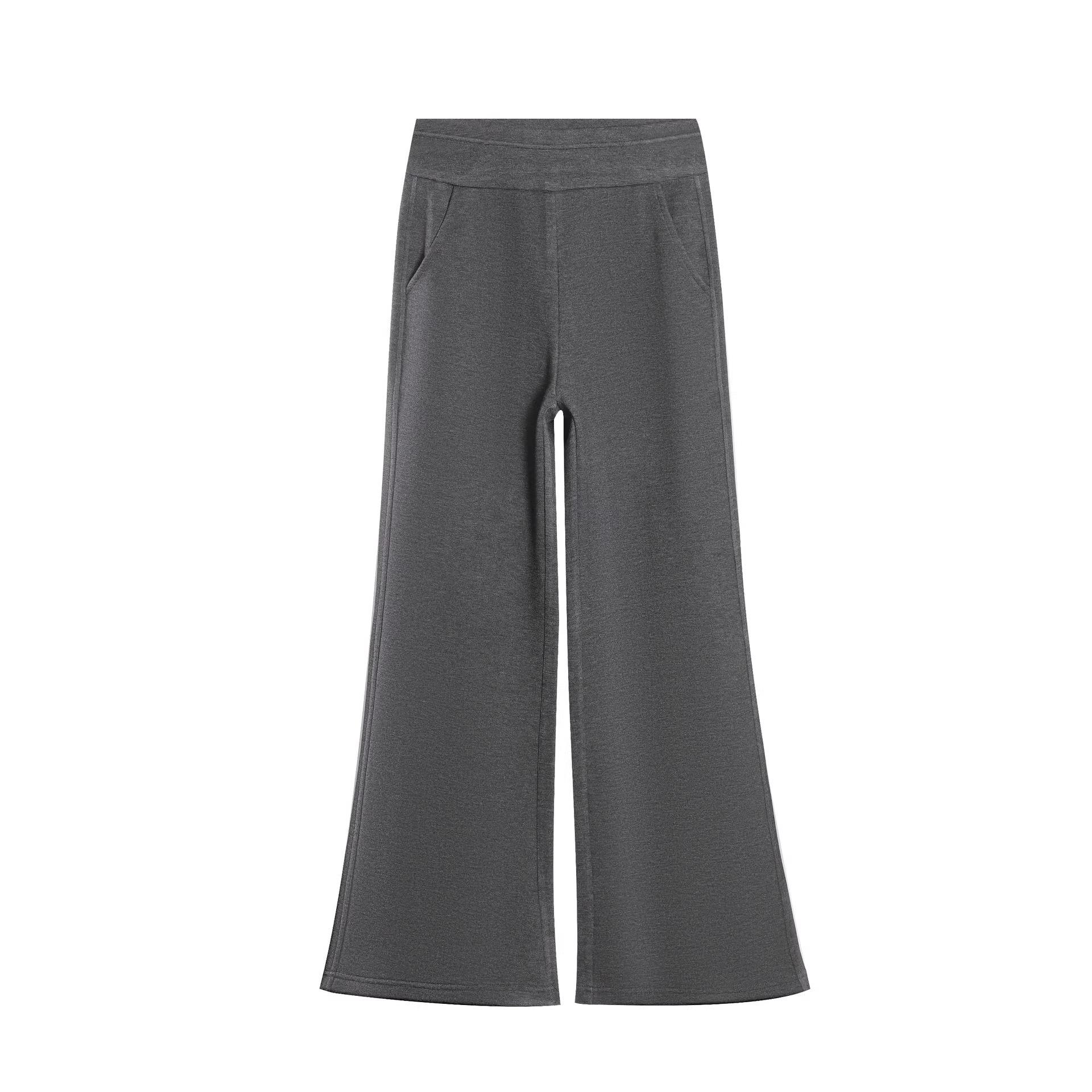 

2026 Spring Women s High-Waisted Micro-Flare Modal Cotton Pants - Slimming, Versatile, and Casual Long Drape Fit L (32) сірий колір