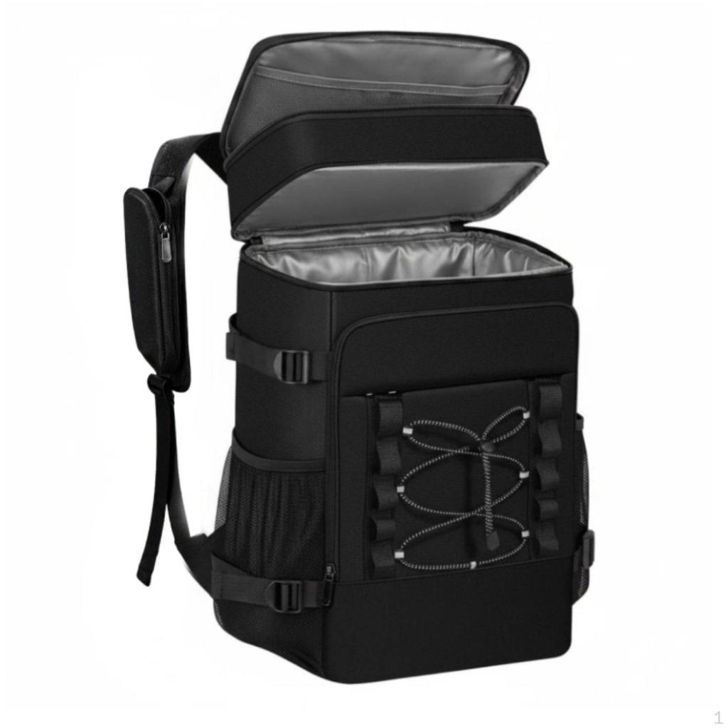 Large Insulated Backpack Chiller Portable Camping Multiple Pockets Thermal Meal