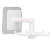 No Punch Unique Shape Hook Rotatable Storage Holder Wall Hanger for Home Bathroom(White )