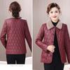 Verdickte Fleecegefütterte Baumwolljacke für Frauen mittleren und höheren Alters Stilvolle Wärme Modische Oberbekleidung Damenmantel